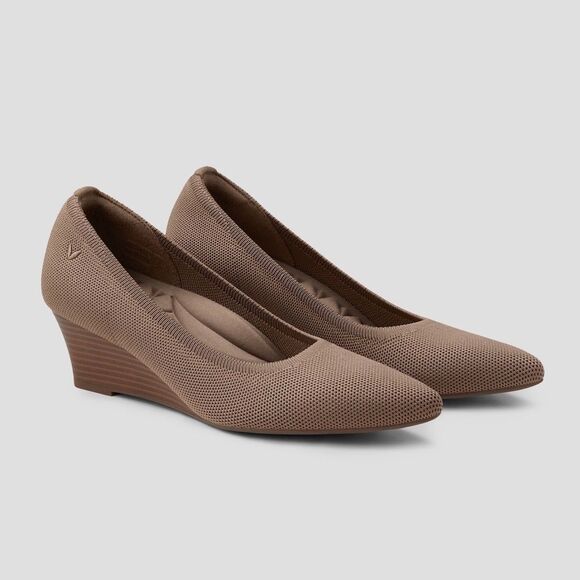 Vivaia Shoes - VIVAIA Aria Wedge 2.0 Pointed Toe Espresso Brown Size 40/9 Pumps Comfort Shoes